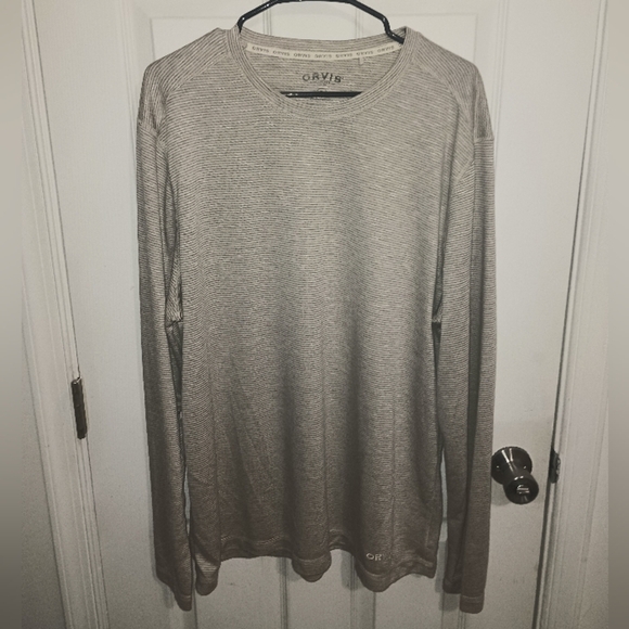 Orvis Men's Gray Striped Shirt - Picture 1 of 6